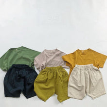 Load image into Gallery viewer, 1051PA-Linen Sen series Korean children's clothing children's harem big PP six-point pants boys and girls carrot pants literary retro style