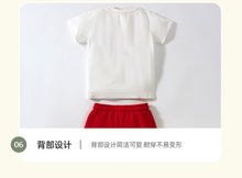 Load image into Gallery viewer, 22023TG-Little maven summer European and American children's wear steel print round neck pure cotton suit