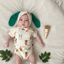 Load image into Gallery viewer, 32307LS-Summer carrot print bodysuit + hat two-piece set