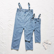 Load image into Gallery viewer, 20133PCW-Spring and Summer Japanese and Korean Loose High Waist Wide Leg Parent-Child Denim Overalls