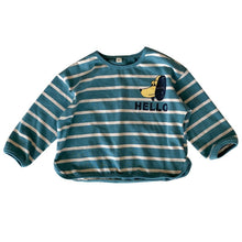 Load image into Gallery viewer, Q90986SE-Children's sweatshirt boy 2022 new spring and autumn Korean style striped girl's clothing loose long-sleeved baby top