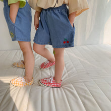 Load image into Gallery viewer, X90239PA-Children's summer denim shorts thin boys and girls baby 2022 new Korean embroidery loose denim 4-point pants