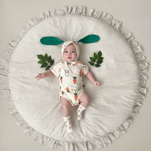 Load image into Gallery viewer, 32307LS-Summer carrot print bodysuit + hat two-piece set