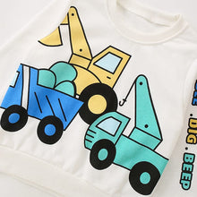 Load image into Gallery viewer, <Taiwan Pavilion> 8697SE-malwee European and American children's excavator print long-sleeved round neck top