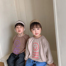 Load image into Gallery viewer, Q90388SE-Korean children's clothing children's spring and autumn style long-sleeved simple printed T-shirt boys and girls baby Korean cotton T-shirt bottoming shirt top