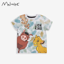 Load image into Gallery viewer, 8165SE-Summer printed round neck shirt European and American children's animal print casual short-sleeved top
