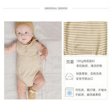 Load image into Gallery viewer, D226142LS-Baby sling bodysuit summer thin triangle vest romper newborn baby sleeveless cotton jumpsuit crawling clothes