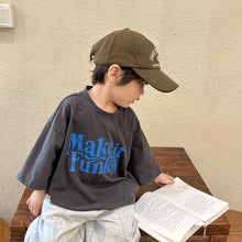 Load image into Gallery viewer, C81113SE- Spring and Autumn Pure Cotton Thin Korean Style Children's Loose Long Sleeve Top