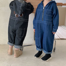 Load image into Gallery viewer, Q90523PA-Children's denim jumpsuit baby girl fashionable 2022 new spring and autumn clothes boy workwear jumpsuit pants trend