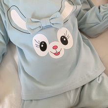 Load image into Gallery viewer, D90786JG-Autumn and winter bunny baby print home clothes
