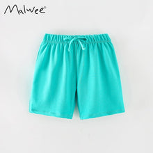 Load image into Gallery viewer, 8406PA-malwee summer European and American children's elastic waist casual solid color shorts