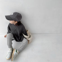 Load image into Gallery viewer, BB-2040PA-2022 Autumn and Winter New Boys and Girls Japanese Style Cotton Waffle Cuffed Trousers Sports Casual Pants