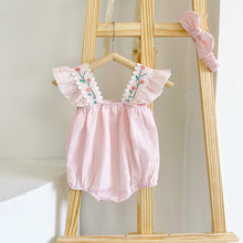 Load image into Gallery viewer, k2183LS-Summer Korean version of jacquard sleeveless ha-ge bodysuit + headband