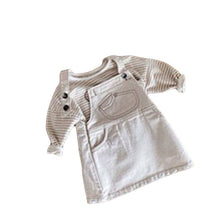Load image into Gallery viewer, 24D61DS-Children's Korean version ins spring and summer new overalls skirt girls Korean style personality retro loose denim overalls dress