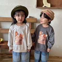 Load image into Gallery viewer, Q91073SE- Spring and Autumn Long Sleeve Bread Print Loose Long Sleeve Top