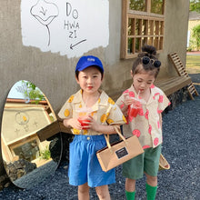 Load image into Gallery viewer, <Taiwan Pavilion> 2022X43SE-Korean version of boys and girls full print smiley face shirt (A3)