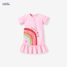 Load image into Gallery viewer, S1583DS-Little maven summer cotton rainbow print dress