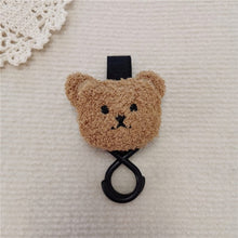 Load image into Gallery viewer, WH81502AC- Korean ins style embroidered bear head baby stroller hook baby stroller hook baby stroller magic cart Velcro hook