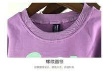 Load image into Gallery viewer, 23D1915PCW- Korean version of children's spring and autumn new parent-child wear Korean style letters loose casual long-sleeved parent-child terry sweater t