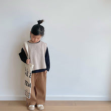 Load image into Gallery viewer, BB2225PCW-2022 Autumn and Winter New Children's Clothing Boys and Girls Japanese and Korean Style Solid Color Vest Parent-Child Clothing