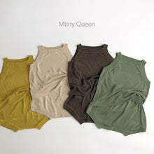 Load image into Gallery viewer, 23TZ08TG-Summer Korean children's knitted vest + knitted shorts two-piece set