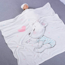 Load image into Gallery viewer, WH6202AC-Double-layer bamboo cotton baby blanket children's quilt thin air-conditioning summer quilt baby bamboo fiber ice silk blanket wholesale