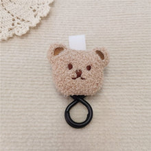Load image into Gallery viewer, WH81502AC- Korean ins style embroidered bear head baby stroller hook baby stroller hook baby stroller magic cart Velcro hook