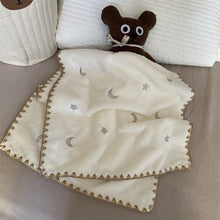 Load image into Gallery viewer, WH92602AC-Cute soft coral fleece towel cartoon embroidered bear strawberry super absorbent face towel no lint face towel