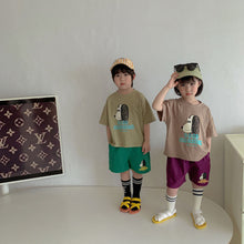 Load image into Gallery viewer, X90269TG-Children's summer suit girls sports 2022 new pure cotton little boy cartoon casual baby short-sleeved two-piece suit