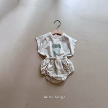 Load image into Gallery viewer, 6109TG-Summer popcorn striped top + butt pants set