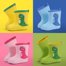 Load image into Gallery viewer, YX1102AC-Children's rain boots boys and girls dinosaur rain boots outdoor waterproof shoes lightweight non-slip rain boots kindergarten water shoes