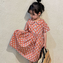 Load image into Gallery viewer, X82071DS-Summer lapel pure cotton floral dress