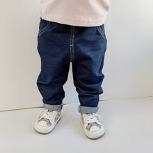 Load image into Gallery viewer, WH112105PA- Spring and Autumn knitted imitation denim casual trousers