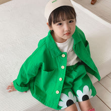 Load image into Gallery viewer, Q90600TG-Korean children's clothing children's spring and autumn suits boys' street-blasting Klein blue 2022 baby girls' jackets and pants trend