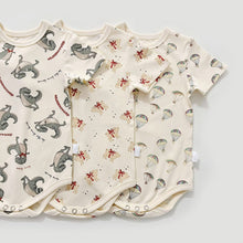 Load image into Gallery viewer, 40603LS-Summer Korean version of pure cotton full version printed short-sleeved bodysuit