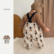 將圖片載入圖庫檢視器 2304220TG-韓版兩件式加絨機器熊背帶套裝