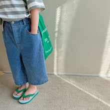 Load image into Gallery viewer, X90123PA-Spring and Summer Korean Wide-leg Denim 9-point Pants