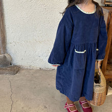 Load image into Gallery viewer, C81316DS-Spring Girls Corduroy Double Pocket Long Sleeve Dress
