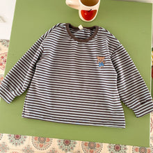 Load image into Gallery viewer, Q90578SE-Children's sweatshirt striped boy top 2022 new spring and autumn stylish girl's clothing loose baby long-sleeved T-shirt