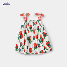 Load image into Gallery viewer, 53168DS-Little maven3 Summer European and American cute woven strawberry full print dress