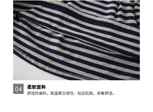 Load image into Gallery viewer, 22B013PCW- Korean parent-child summer striped short-sleeved T-shirt family of three or four pure cotton mother and daughter long skirt family wear trendy
