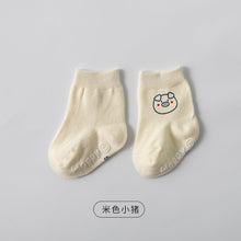 Load image into Gallery viewer, CT001AC-Children's socks 2022 autumn new Korean cartoon trendy mid-tube socks baby non-slip floor socks baby socks