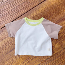 Load image into Gallery viewer, 3220SE-Children's summer color matching T-shirt Korean summer wear ins baby cotton T-shirt thin baby top
