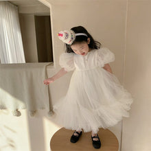 Load image into Gallery viewer, 23061DS-Korean style white lace fairy birthday catwalk dress