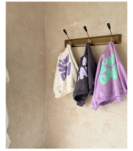 Load image into Gallery viewer, 23D1915PCW- Korean version of children's spring and autumn new parent-child wear Korean style letters loose casual long-sleeved parent-child terry sweater t