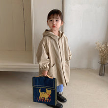 Load image into Gallery viewer, Q90579SE-Children's jacket, mid-length, boys' autumn clothing, girls' hooded windbreaker, 2022 new spring and autumn stylish baby tops