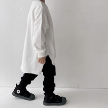 Load image into Gallery viewer, BB-2040PA-2022 Autumn and Winter New Boys and Girls Japanese Style Cotton Waffle Cuffed Trousers Sports Casual Pants