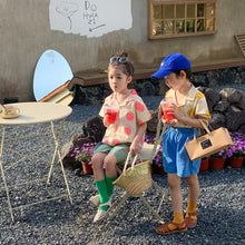 Load image into Gallery viewer, <Taiwan Pavilion> 2022X43SE-Korean version of boys and girls full print smiley face shirt (A3)