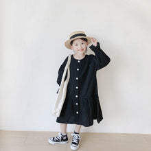 Load image into Gallery viewer, 22062PCW-Autumn two-sided wear parent-child outfit Japanese style flower bud sleeve long cardigan doll dress
