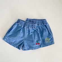 Load image into Gallery viewer, X90239PA-Children's summer denim shorts thin boys and girls baby 2022 new Korean embroidery loose denim 4-point pants